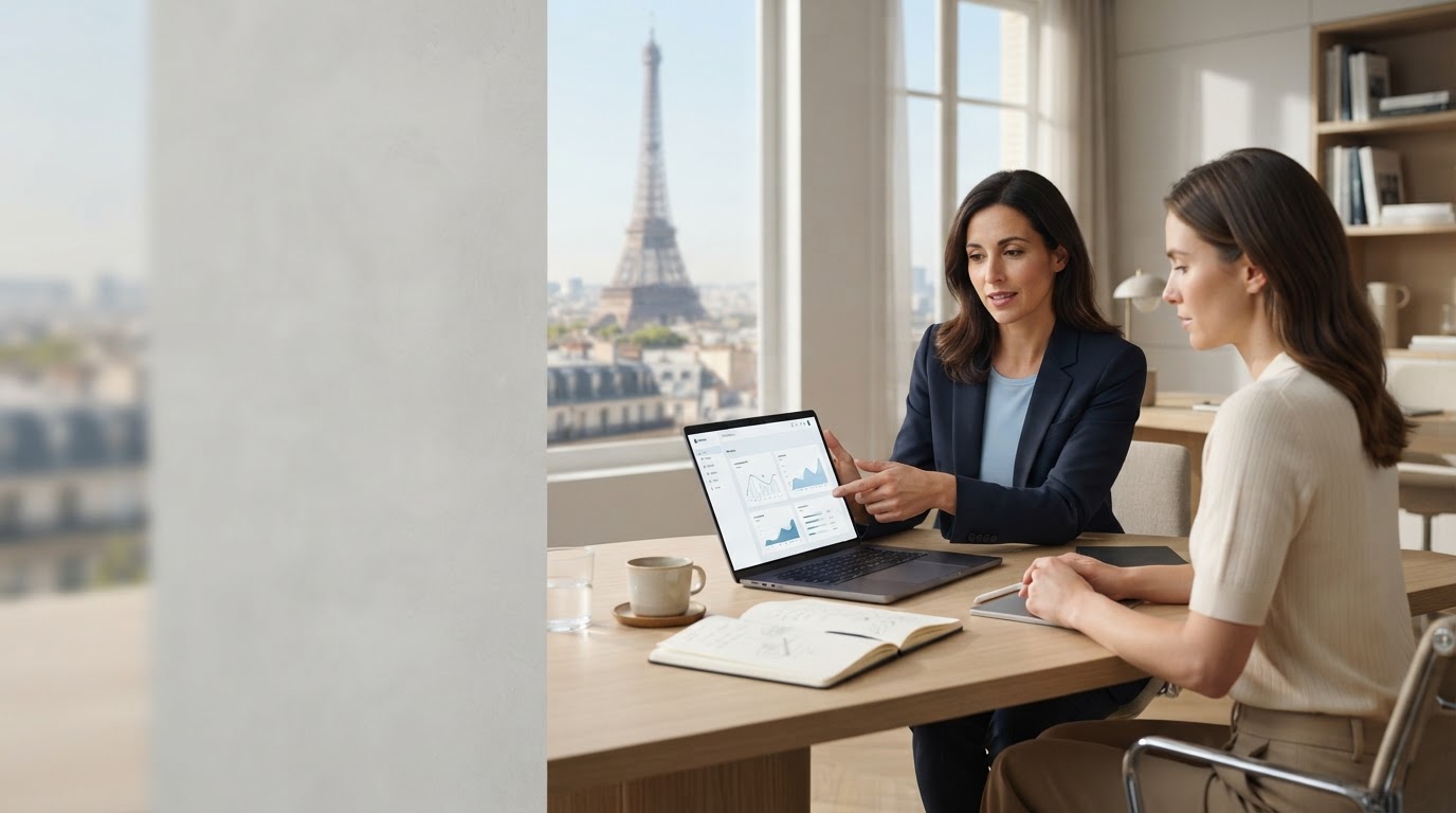 Valézora IA — interface de tableau de bord présentant l'analyse prédictive de trésorerie